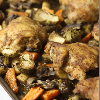 Chicken and vegetables roasted on a sheet pan is a dream come true for busy weeknights.